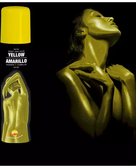 Żółty brokatowy spray do ciała 75 ml, image 2