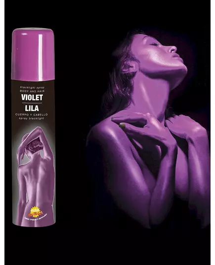 Fioletowy brokat w sprayu do ciała 75 ml, image 2