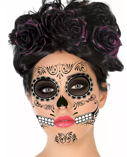 Dia de los muertos tatuaż na twarzy, image 2