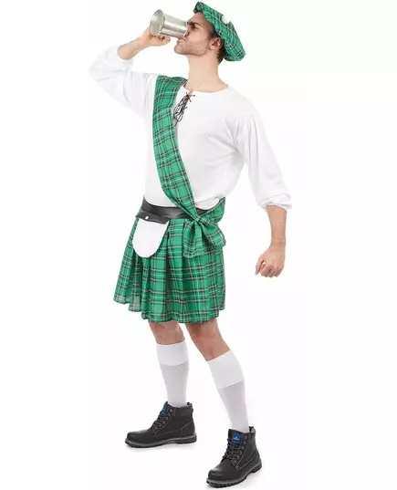 Zielono-biały kostium Szkota dla mężczyzn, Rozmiar: X-Large, image 2