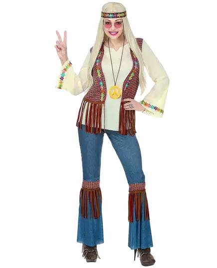 Damski kostium Hippie Peace dla kobiet, Rozmiar: L, image 2