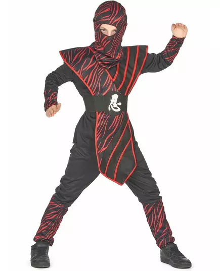 Kostium czerwony płowy ninja dla chłopca, Rozmiar: 4-6 lat (110-120 cm), image 2