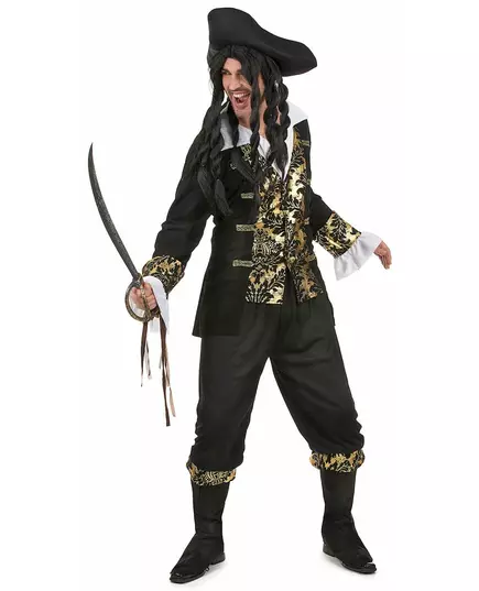 Męski wzorzysty kostium pirata, Rozmiar: X-Large, image 2