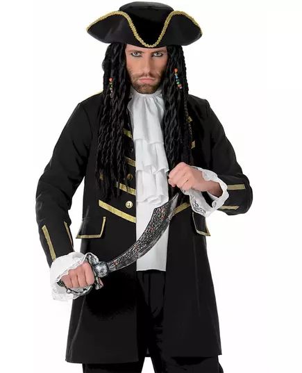 Czarno-złoty kostium pirata dla mężczyzn, Rozmiar: X-Large, image 2