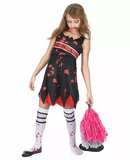Kostium cheerleaderki zombie dla dziewczynki z Halloween, Rozmiar: 13-15 lat (XL), image 2