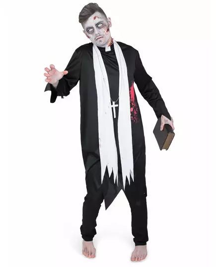 Kostium kapłana zombie dla mężczyzn, Rozmiar: Large, image 2