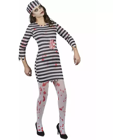 Kostium straszny więzień zombie damski, Rozmiar: Large, image 2