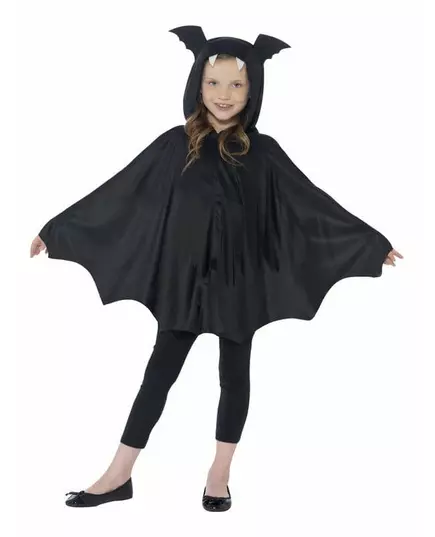 Kostium ponczo z czarnego nietoperza na Halloween dla dzieci, Rozmiar: 10-12 lat (145/158 cm), image 2
