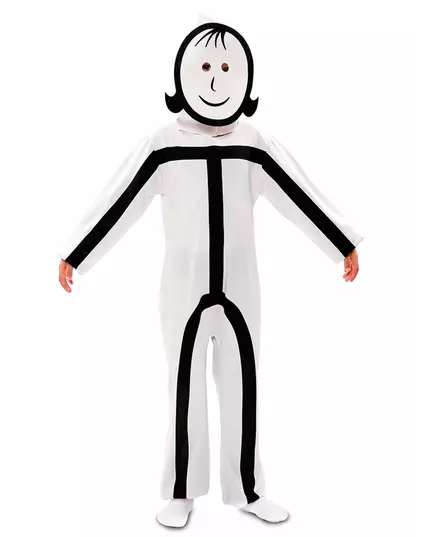 Kostium z dziecięcymi maskami Stickman, Rozmiar: 10-12 lat (139-155 cm), image 2