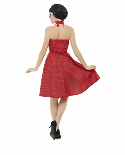 Czerwony kostium rockabilly lat 50 dla kobiet, Rozmiar: L, image 2