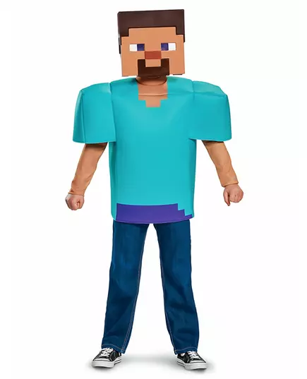 Kostium Steve Classic Minecraft™ dla dzieci, Rozmiar: 10-12 lat (137 - 149 cm), image 2