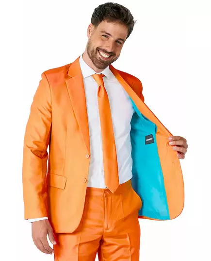 Garnitur męski Suitmeister™ Mr. Solid pomarańczowy, Rozmiar: X-Large (EU 56-58), image 3