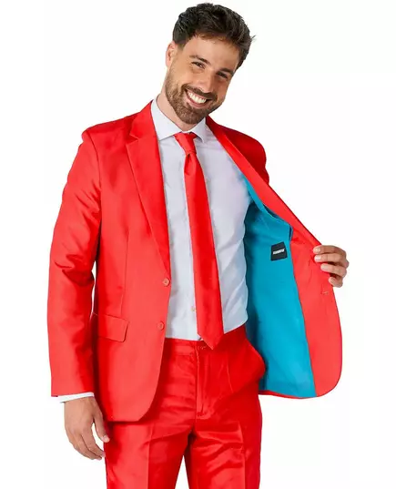 Suitmeister™ męski czerwony garnitur Mr. Solid, Rozmiar: XX-Large (EU 60-62), image 3