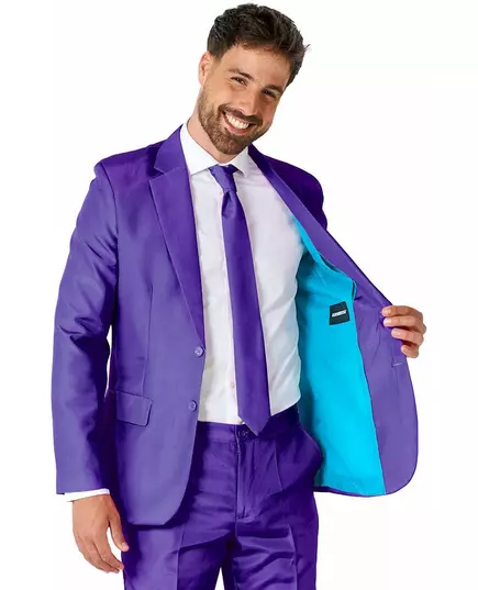 Suitmeister™ Męski Fioletowy Garnitur Mr. Solid, Rozmiar: Medium (EU 48-50), image 3