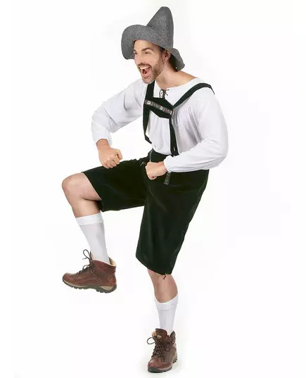 Ciemnozielony bawarski kostium dla mężczyzn, Rozmiar: Large, image 3
