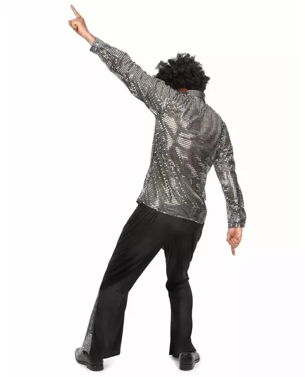 Srebrny kostium disco dla mężczyzn, Rozmiar: Large, image 3