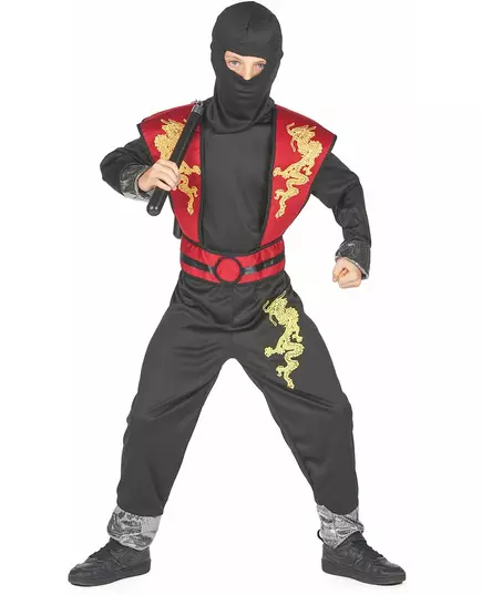 Kostium ninja żółtego smoka dla chłopca, Rozmiar: 7-9 lat (120-130 cm), image 3