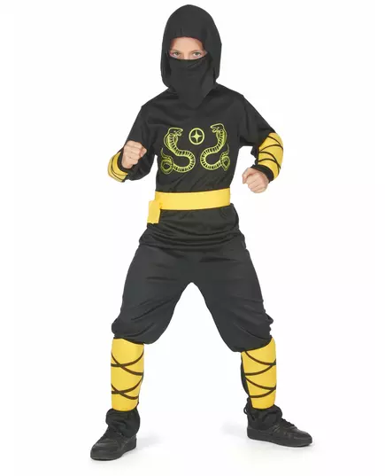 Kostium ninja czarno-żółty dla chłopca, Rozmiar: 10-12 lat (130-140 cm), image 3
