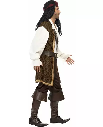Męski brązowy kostium pirata, Rozmiar: Large, image 3