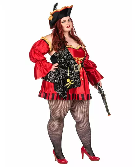 Kostium Czerwonego Pirata dla kobiet - Premium, Rozmiar: XL(44/46), image 3