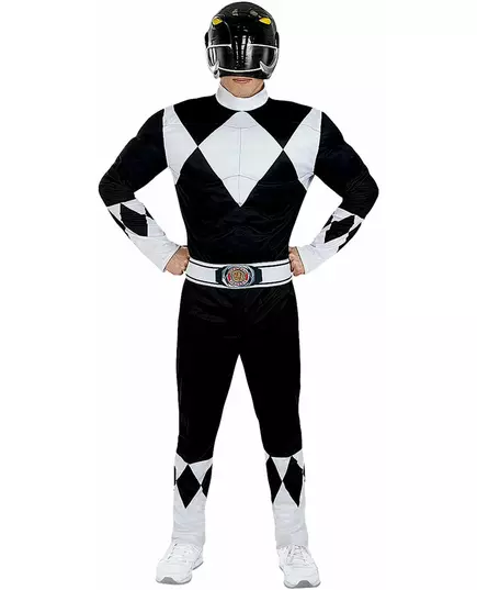 Kostium Black Power Ranger™ dla dorosłych, Rozmiar: Large, image 2