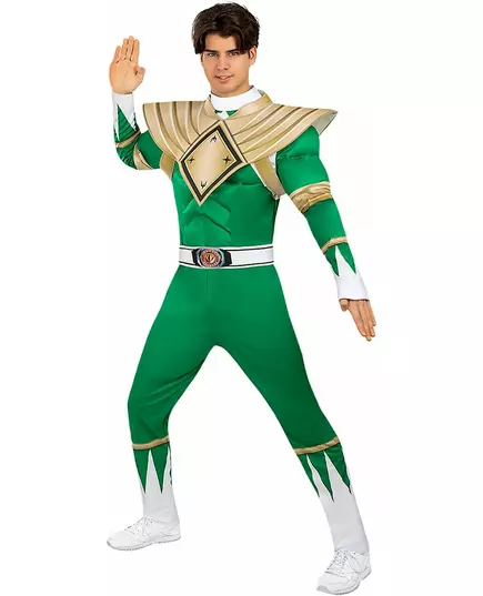Zielony kostium Power Ranger™ dla dorosłych, Rozmiar: X-Large, image 2