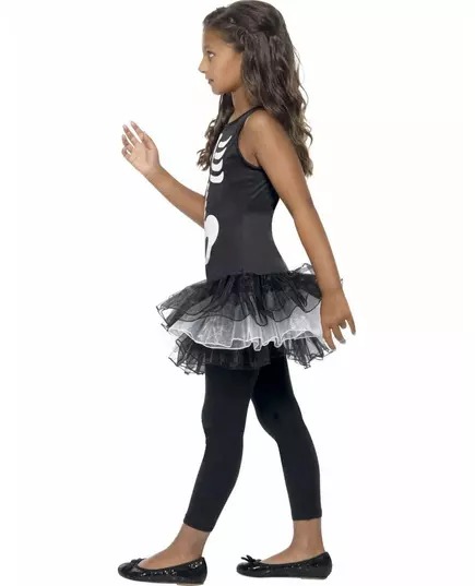 Czarny kostium szkieletu z tutu dla dziewczynek na Halloween, Rozmiar: 7-9 lat(130/143 cm), image 3
