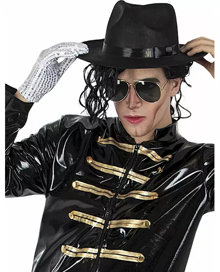 Czarna kurtka Michael Jackson™ dla dorosłych, Rozmiar: Medium/Large, image 2
