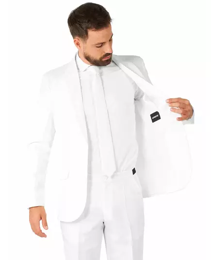 Suitmeister™ Męski Biały Garnitur Mr. Solid, Rozmiar: X-Large (EU 56-58), image 3