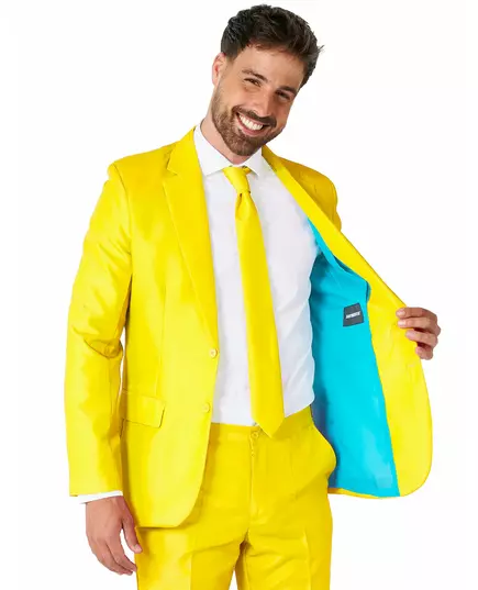 Suitmeister™ Męski Żółty Garnitur Mr. Solid, Rozmiar: X-Large (EU 56-58), image 3