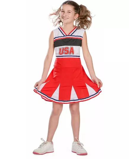 Kostium cheerleaderka USA dla dziewczynki, Rozmiar: 10-12 lat (142-148 cm), image 3