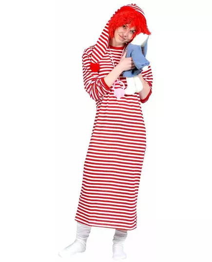 Sukienka maxi w czerwone i białe paski, Rozmiar: Large, image 3