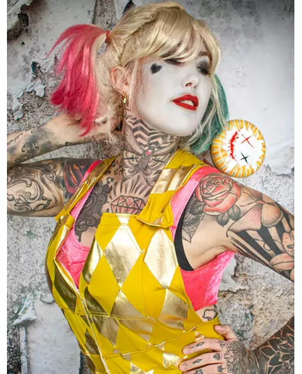 Damskie złote ogrodniczki Harley Quinn Birds of Prey™, Rozmiar: X-Small, image 3