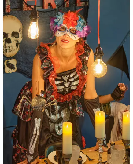 Kostium halka Dia de los muertos damski, Rozmiar: X-Large (44/46), image 4