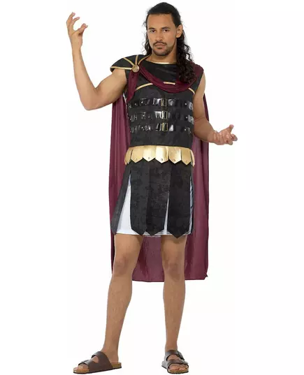Kostium rzymskiego gladiatora czarno-złoty męski, Rozmiar: Large, image 4