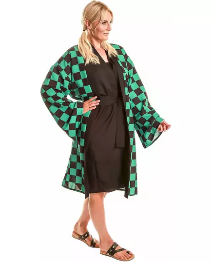 Przebranie kimono w kratkę dla dorosłych, Rozmiar: Small, image 3