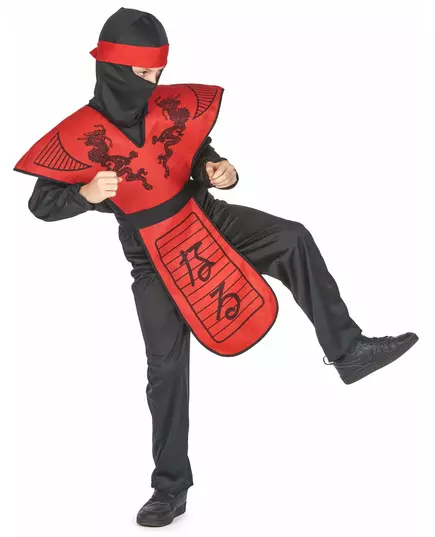 Kostium Ninja Czerwonego Smoka dla chłopca, Rozmiar: 10-12 lat (130-140 cm), image 4