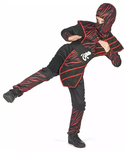 Kostium czerwony płowy ninja dla chłopca, Rozmiar: 7-9 lat (120-130 cm), image 4