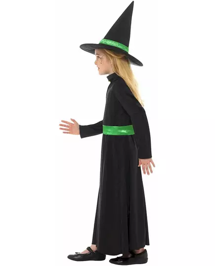 Kostium Mała Zielona Wiedźma dla dziewczynki, Rozmiar: 7-9 lat (130/143 cm), image 4