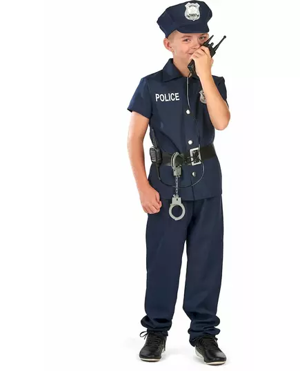 Kostium policjanta z krótkim rękawem dla dzieci, Rozmiar: 3-4 lat (92-104 cm), image 3