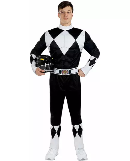 Kostium Black Power Ranger™ dla dorosłych, Rozmiar: Large, image 3