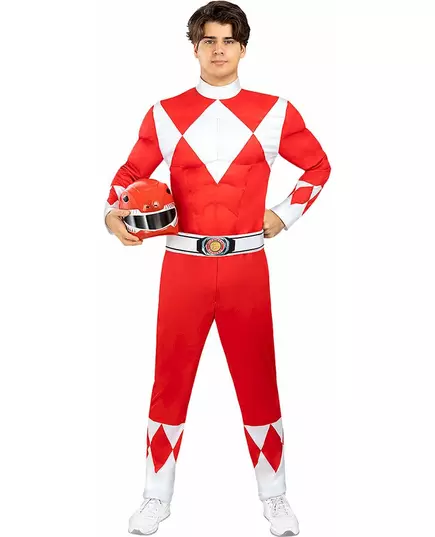 Kostium czerwonego Power Rangera™ dla dorosłych, Rozmiar: Medium, image 3