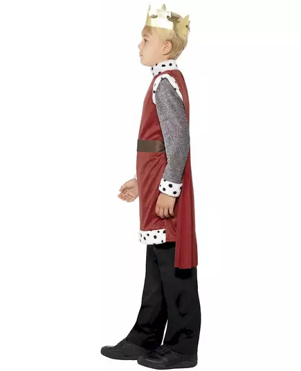 Średniowieczny kostium króla dla chłopców, Rozmiar: 10-12 lat (145/158 cm), image 4