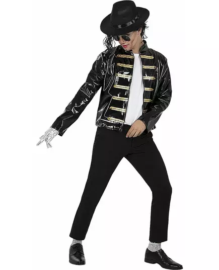 Czarna kurtka Michael Jackson™ dla dorosłych, Rozmiar: X-Small, image 3