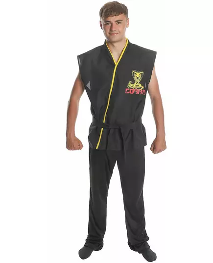 Przebranie ucznia karate dla dorosłych, Rozmiar: Medium, image 4