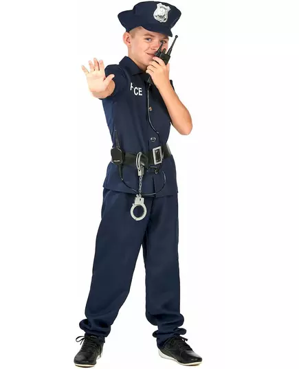 Kostium policjanta z krótkim rękawem dla dzieci, Rozmiar: 3-4 lat (92-104 cm), image 4