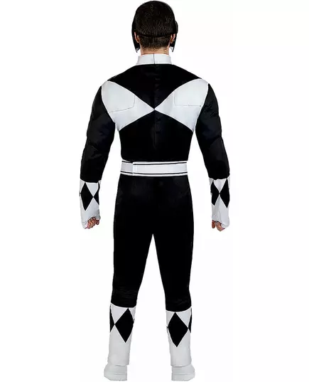Kostium Black Power Ranger™ dla dorosłych, Rozmiar: Large, image 4