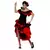 Czerwony i czarny kostium tancerki flamenco dla kobiet, Rozmiar: Small