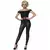 Czarny kostium lat 50 dla kobiet, Rozmiar: Large (42-44)
