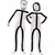 Kostium z maskami Stickman dla dorosłych, Rozmiar: Medium/Large (52)